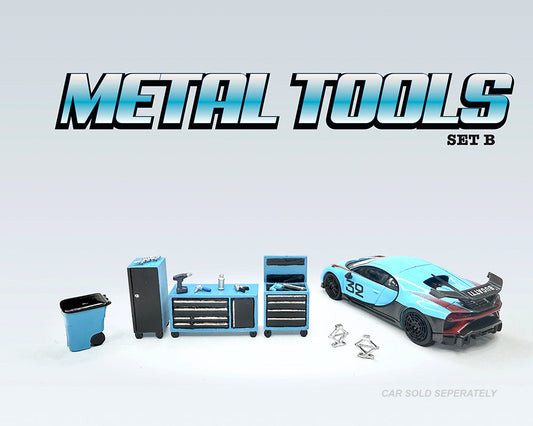 [Preorder] American Diorama 1:64 Metal Tools Set B Blue AD-2450