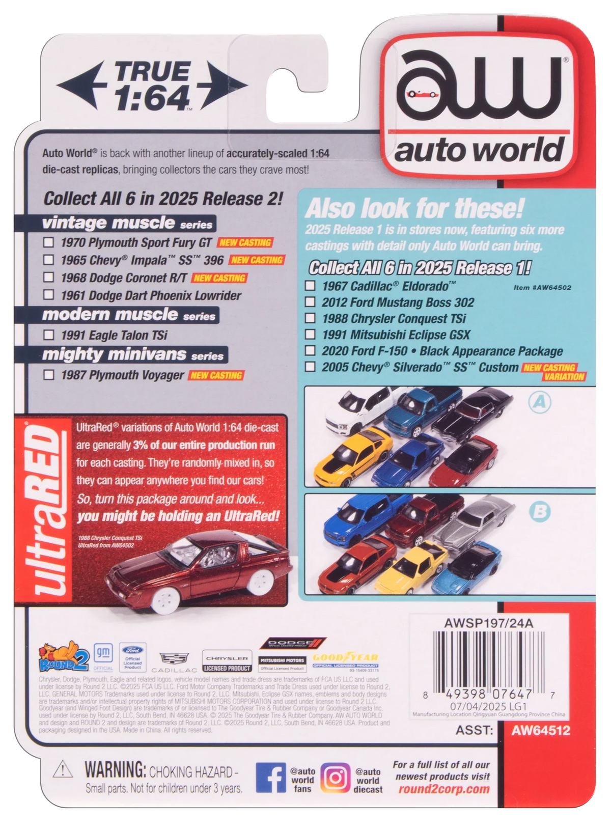 Auto World 1:64 2025 Premium Release 2 Assortment Version A AW64512-06A