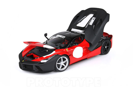 BBR 1:18 Ferrari LaFerrari Test 2012 Open Diecast Rosso Corsa 322 And Matt Black EXCLUSIVE BBR182236ST
