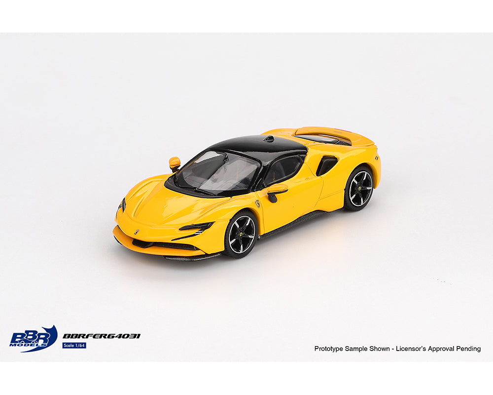 BBR Models 1:64 Ferrari SF90 – Giallo Modena Yellow BBRFER64031