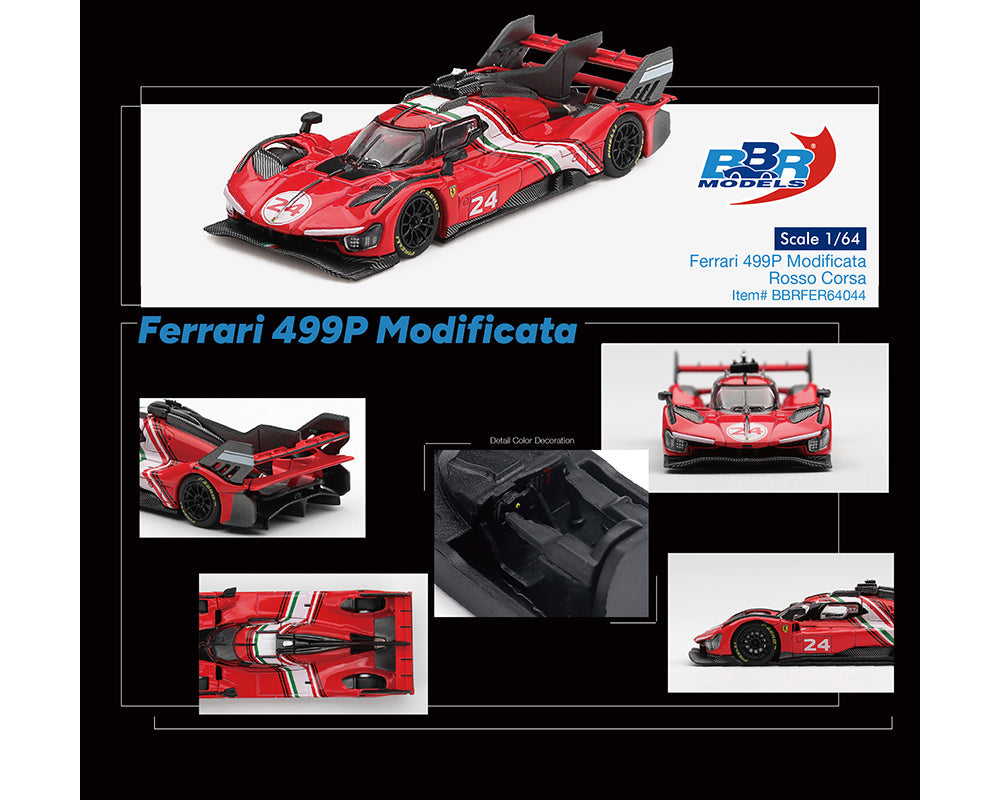 [Preorder] BBR 1:64 Ferrari 499P Modificata – Rosso Corsa Red BBRFER64044