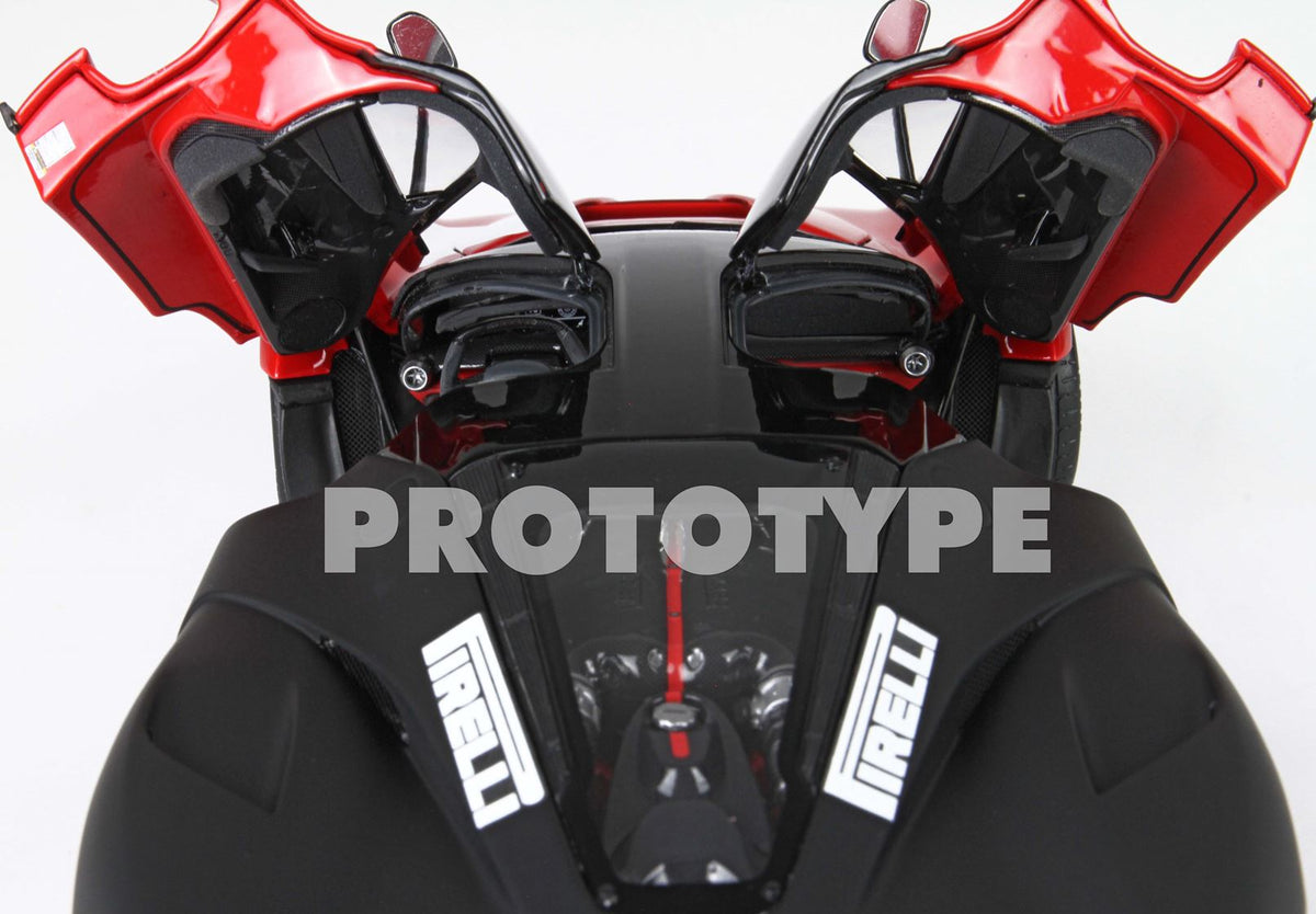 BBR 1:18 Ferrari LaFerrari Test 2012 Open Diecast Rosso Corsa 322 And Matt Black EXCLUSIVE BBR182236ST