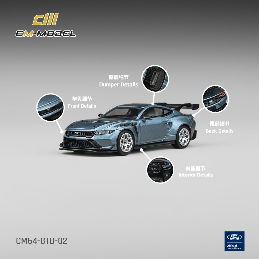 [Preorder] CM Model 1:64 Ford Mustang GTD  Indulgent Blue CM64-GTD-02
