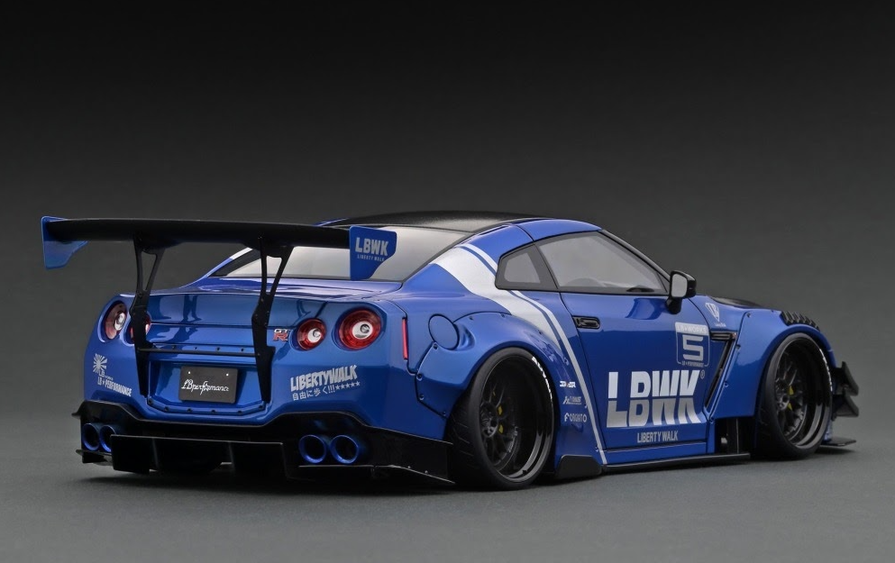Ignition Model 1:43 LB-WORKS Nissan GT-R R35 type 2 Blue IG2551