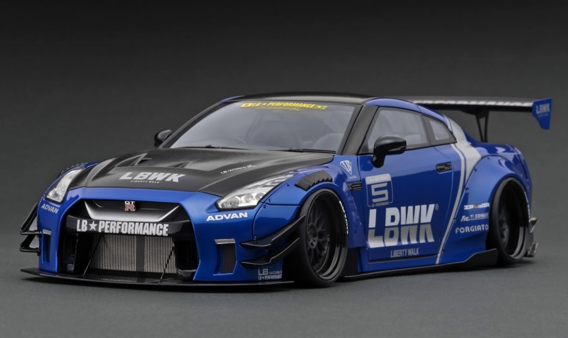 Ignition Model 1:43 LB-WORKS Nissan GT-R R35 type 2 Blue IG2551