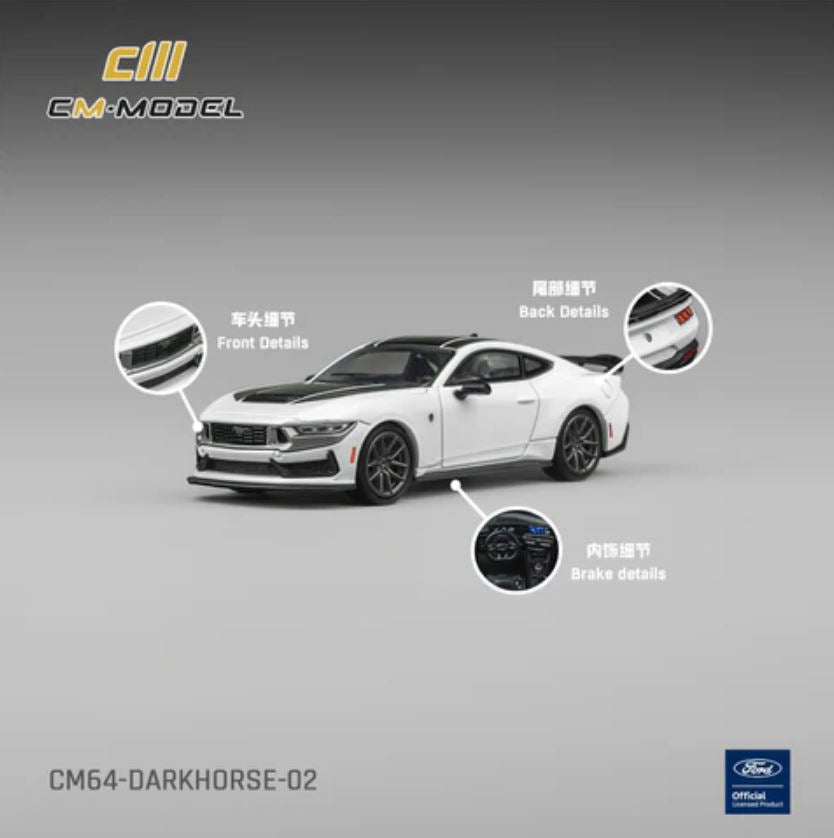 [Preorder] CM Model 1:64 Ford Mustang Darkhorse Oxford White CM64-Darkhorse-02