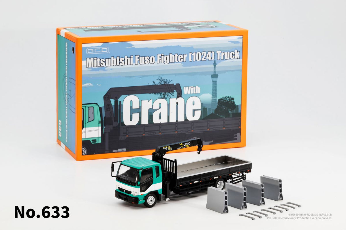 GCD 1:64 Mitsubishi Fuso Fighter(1024) Truck With Crane KS-082-633