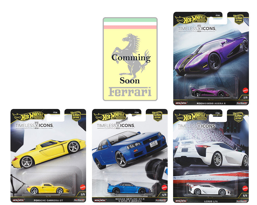 Hot Wheels 1:64 Car Culture 2025 N SET– Timeless Icons Assortment FPY86-961N