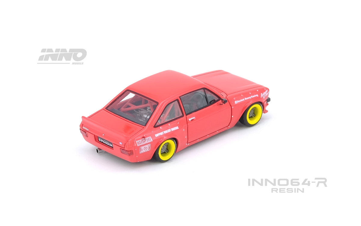 Inno64 1:64 FORD ESCORT MK2 PANDEM "EMOTION" RETRO HAVOC Red IN64R-MK2P-RED