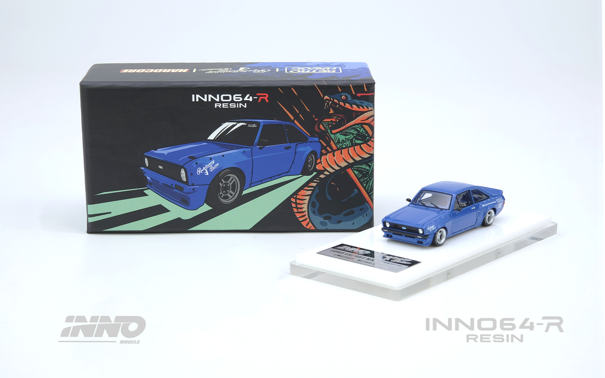 Inno64 1:64 FORD ESCORT MK2 PANDEM "EMOTION" RETRO HAVOC Blue IN64R-MK2P-BLUE