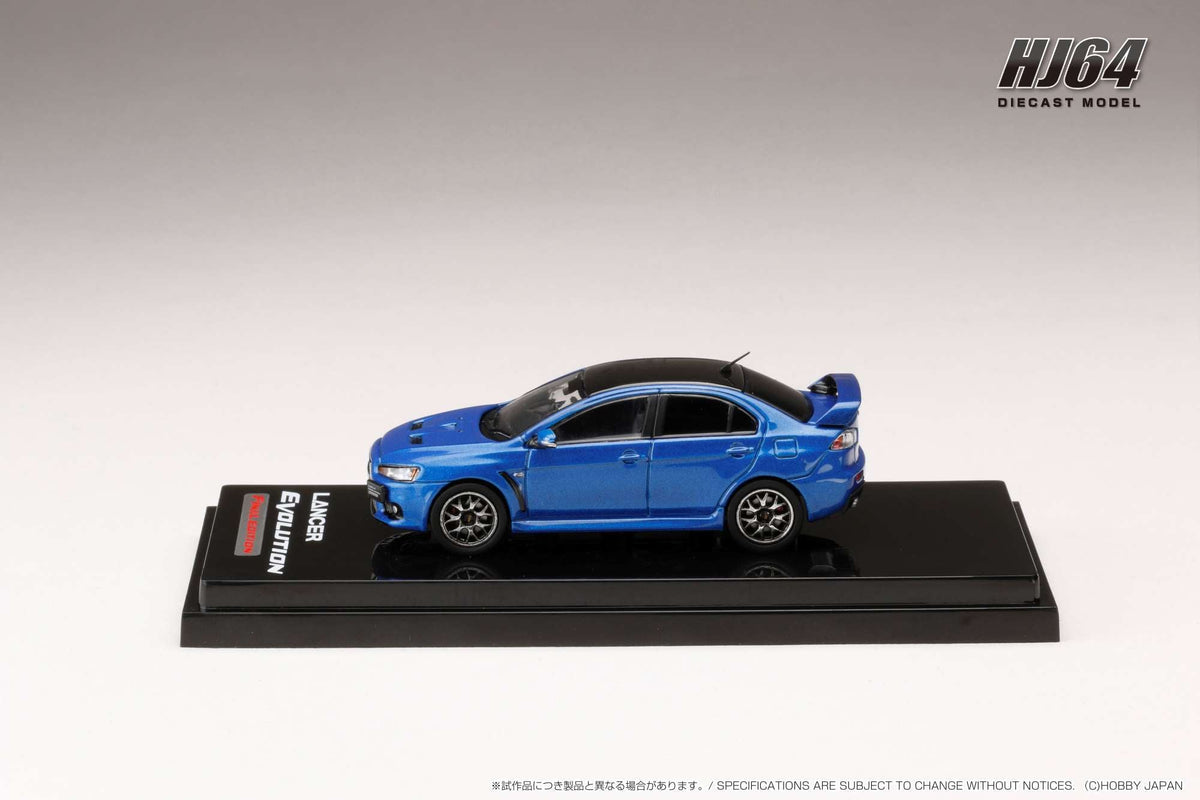 Hobby Japan 1:64 MITSUBISHI LANCER EVOLUTION Ⅹ FINAL EDITION WITH ENGINE DISPLAY MODEL (4 Colors)
