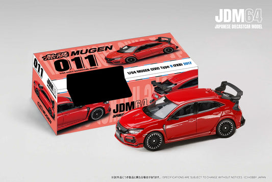 [Preorder] Hobby Japan 1:64 MUGEN CIVIC TYPE R (FK8) 2017 Flame Red HJDM011-25