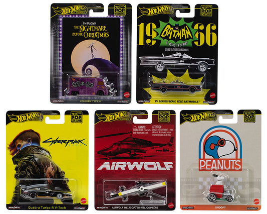 Hot Wheels 1:64 Pop Culture M Case 2025 Assortment HXD63-956M
