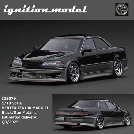 Ignition Model 1:18 VERTEX JZX100 MARK-II Black/Gun Metallic IG3579