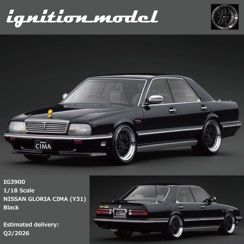 [Preorder] Ignition Model 1:18 NISSAN GLORIA CIMA (Y31) Black IG3900