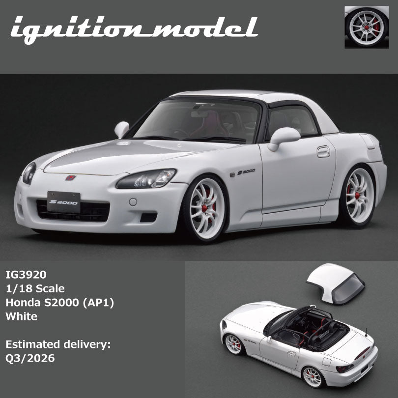 Ignition Model 1:18 Honda S2000 (AP1) White IG3920