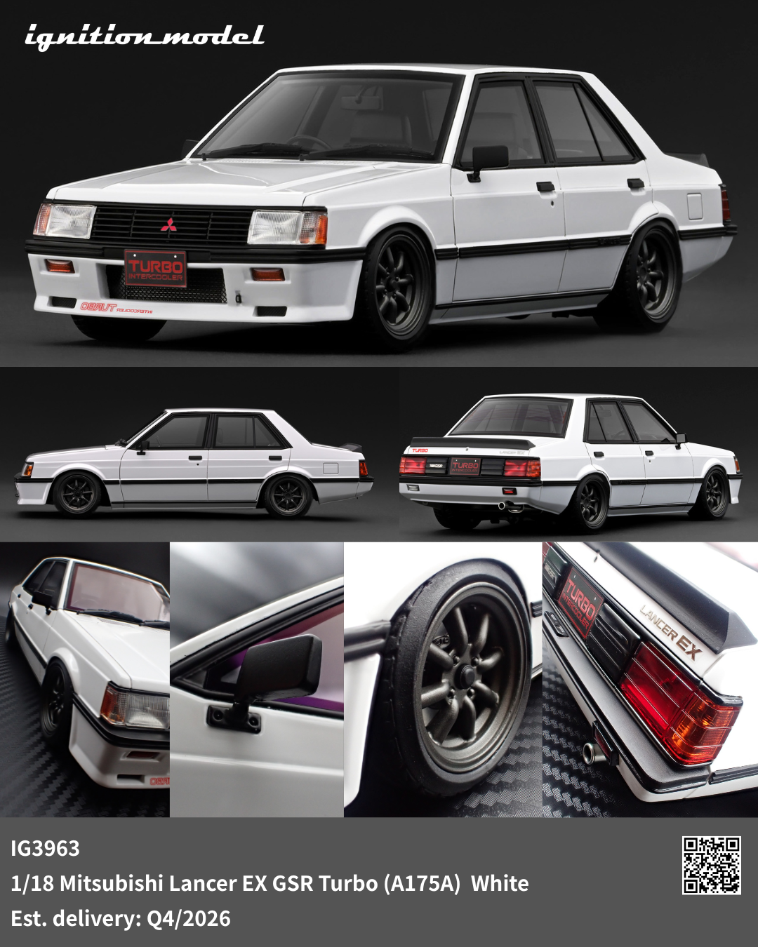 Ignition Model 1:18 Mitsubishi Lancer EX GSR Turbo (A175A) White IG3963
