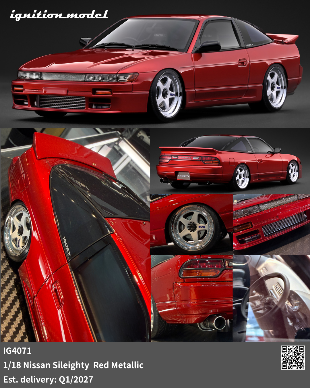 [Preorder] Ignition Model 1:18 Nissan Sileighty Red Metallic IG4071