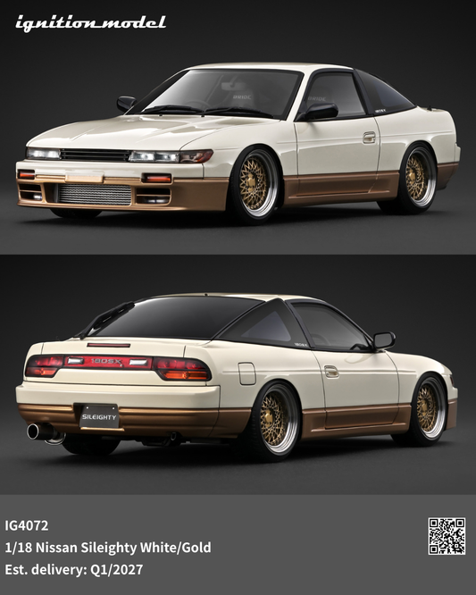 [Preorder] Ignition Model 1:18 Nissan Sileighty White/Gold IG4072