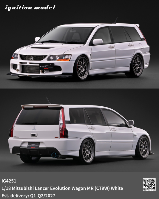 [Preorder] Ignition Model 1:18 Mitsubishi Lancer Evolution Wagon MR (CT9W) White IG4251