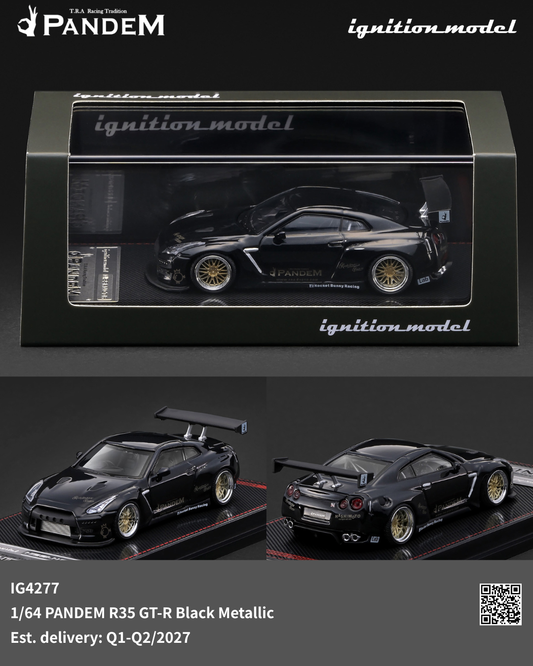 [Preorder] Ignition Model 1:64 PANDEM R35 GT-R Black Metallic IG4277