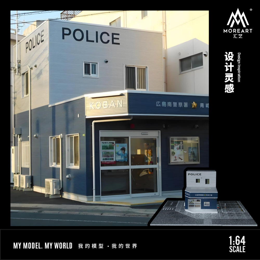 MoreArt 1:64 JAPANESE POLICE STATION SCENE MODEL MO936408