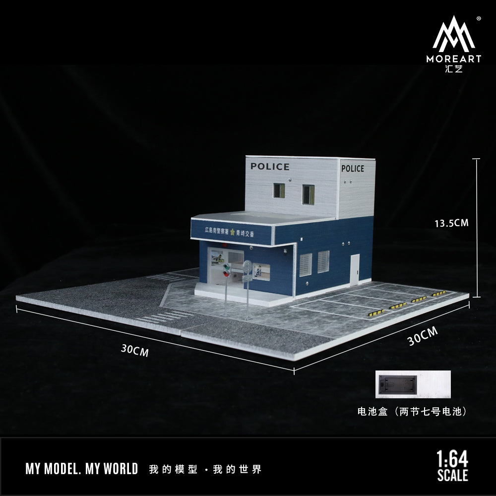MoreArt 1:64 JAPANESE POLICE STATION SCENE MODEL MO936408