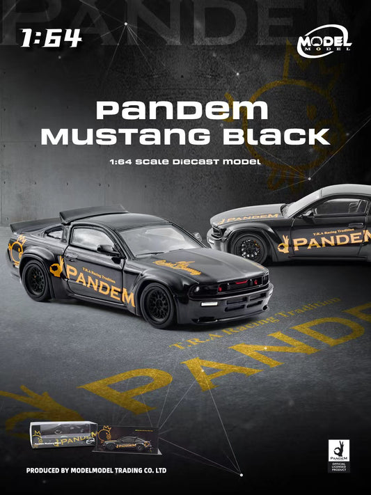 Model Model 1:64 Pandem Mustang Black MM64-PM-002