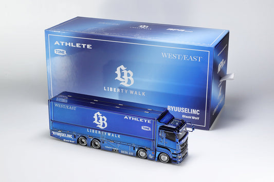 GCD 1:64 LBWK Mitsubishi Fuso Super Great Transport Truck Chrome Blue APA XPO Exclusive