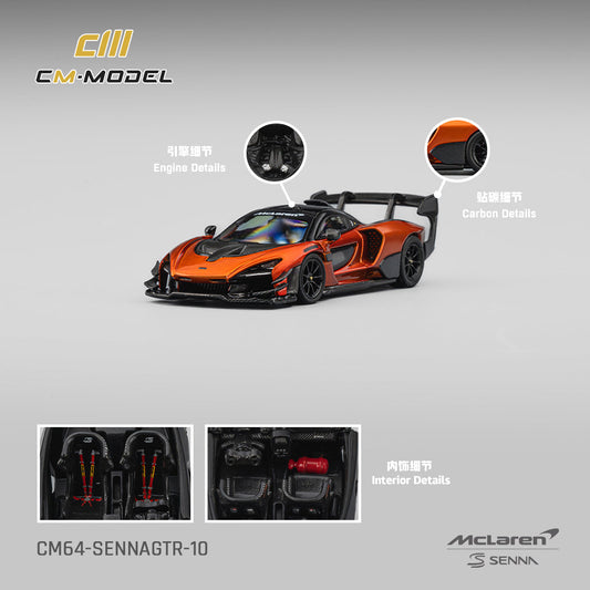 [Preorder] CM Model 1:64 Mclaren SennaGTR Volcano orange CM64-SennaGTR-10
