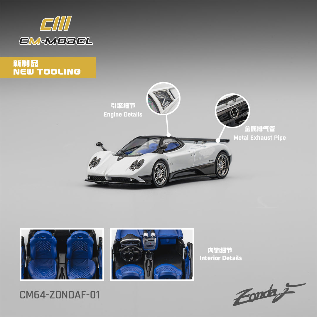 CM Model 1:64 Pagani ZondaF Pearl white CM64-ZondaF-01
