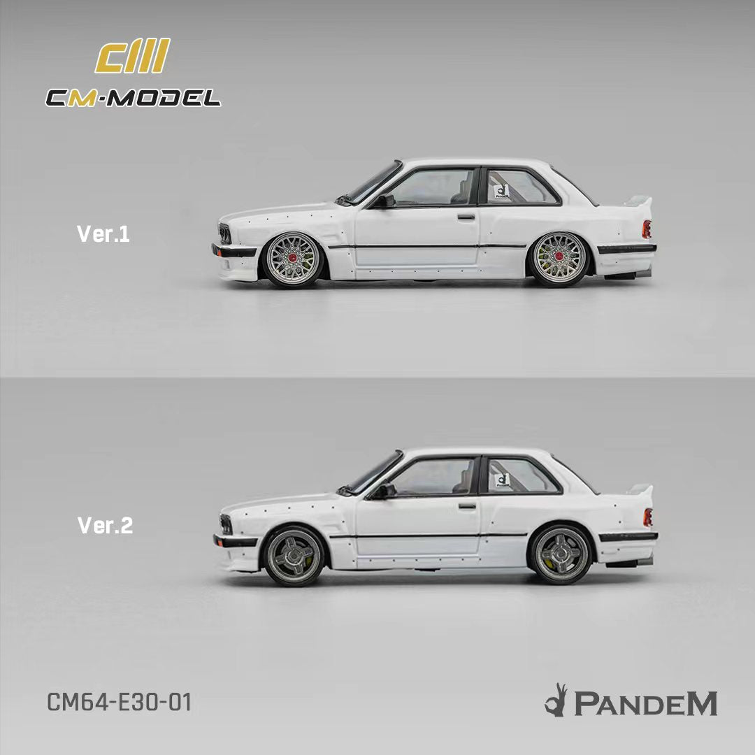 CM Model 1:64 Pandem BMW M3 E30 Pearl White CM64-E30-01