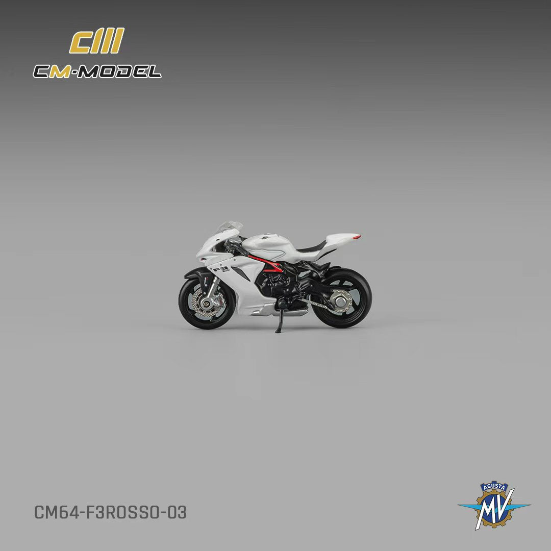 [Preorder] CM Model 1:64 MV Agusta F3 Rosso White with showgirl CM64-F3Rosso-03