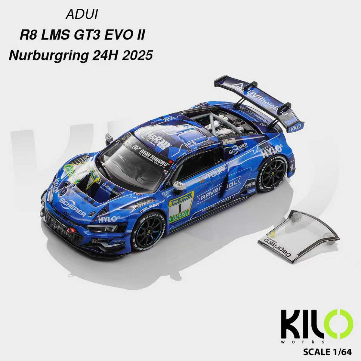 KILO works 1:64 Audi R8 LMS GT3 EVO ll (2 Versions) KLW0036-1/KLW0036-2