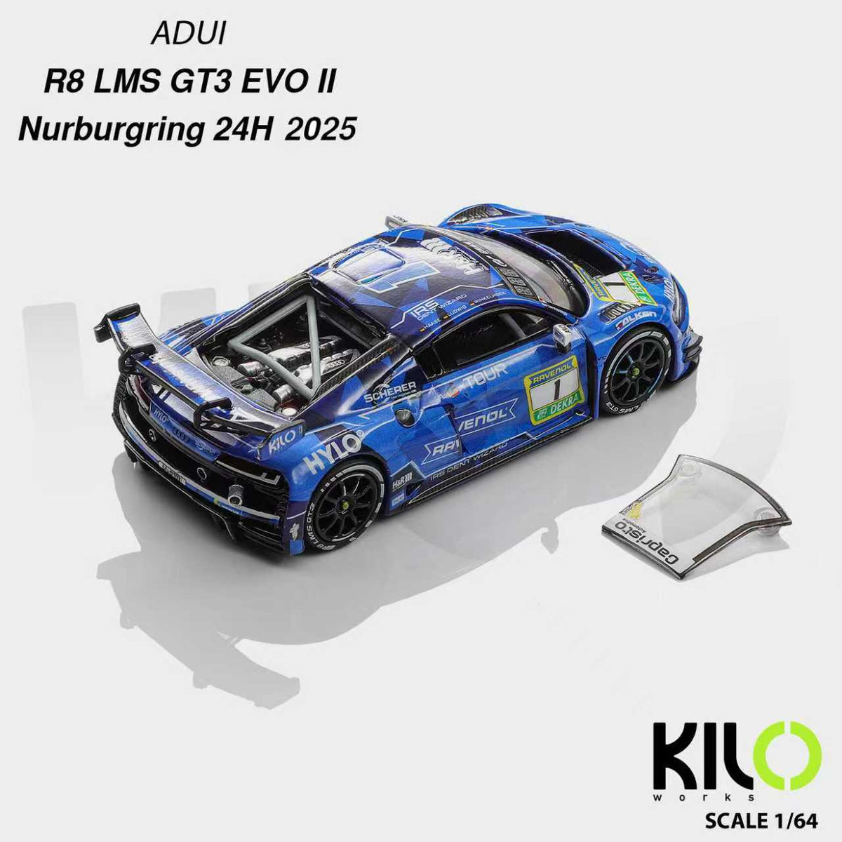 KILO works 1:64 Audi R8 LMS GT3 EVO ll (2 Versions) KLW0036-1/KLW0036-2