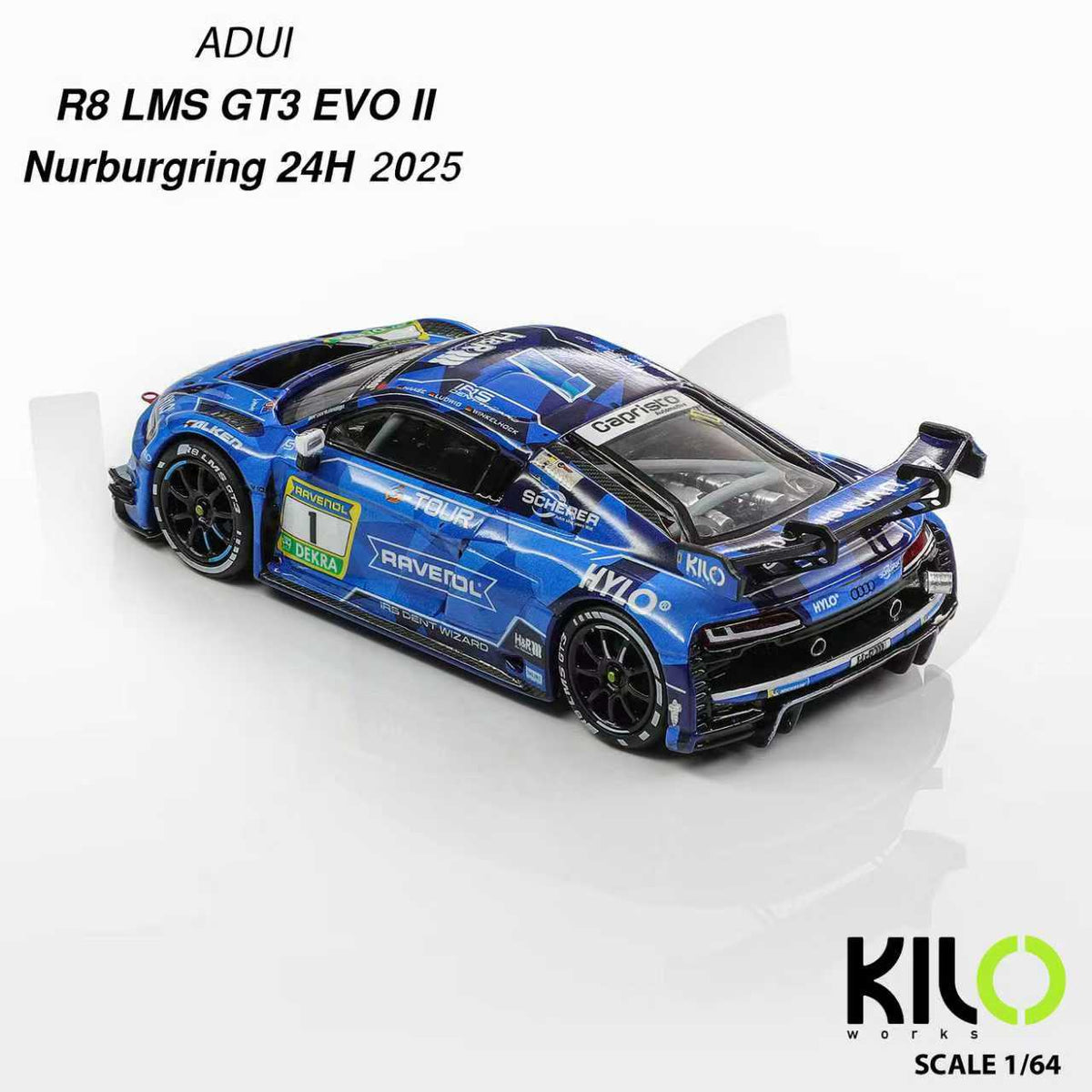 KILO works 1:64 Audi R8 LMS GT3 EVO ll (2 Versions) KLW0036-1/KLW0036-2