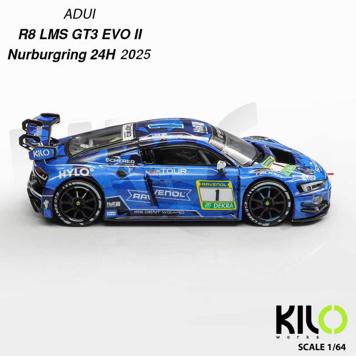 KILO works 1:64 Audi R8 LMS GT3 EVO ll (2 Versions) KLW0036-1/KLW0036-2