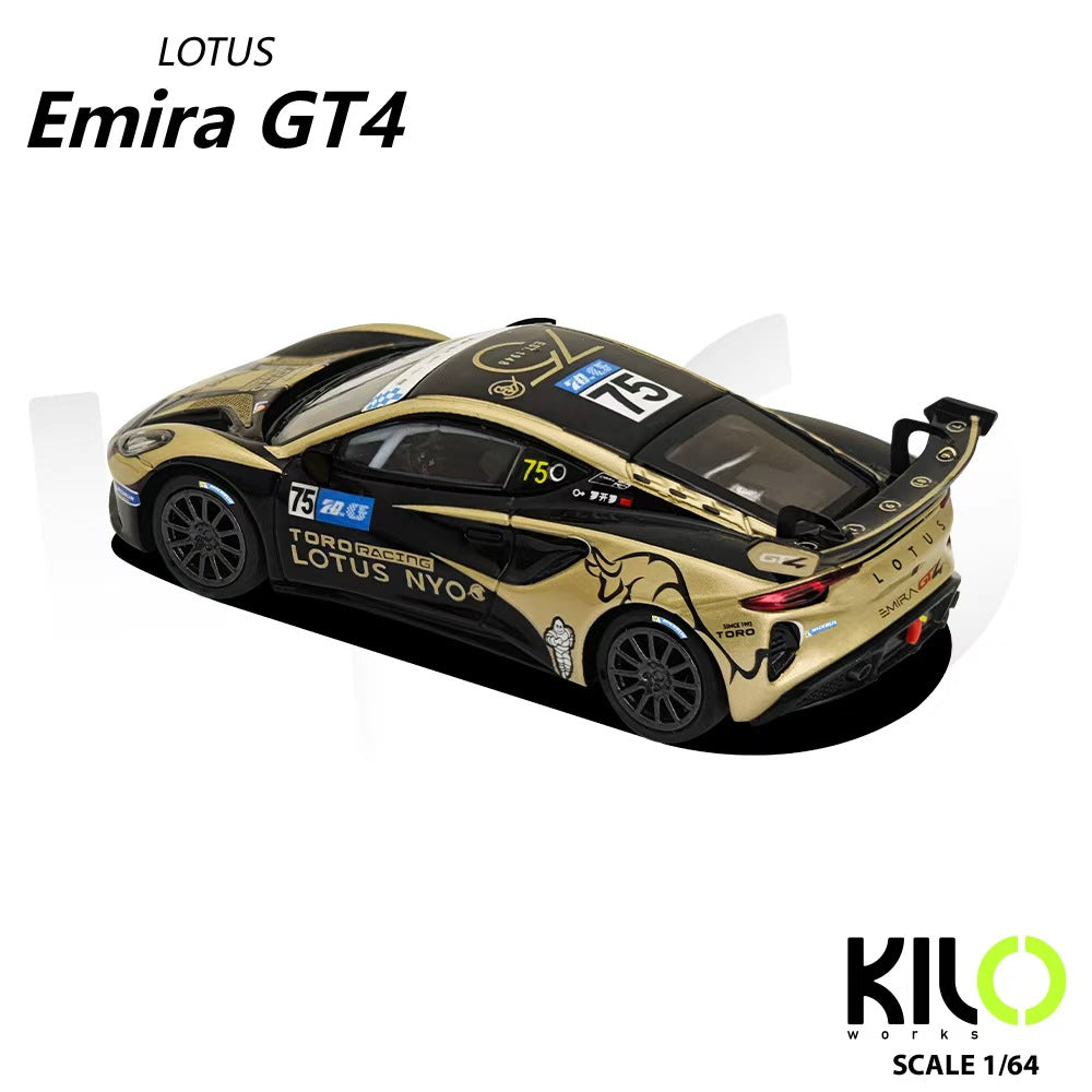 KILO works 1:64 LOTUS EMIRA GT4 LOTUS TEAM TORO (2 Versions) KLWO027-1/KLWO027-2