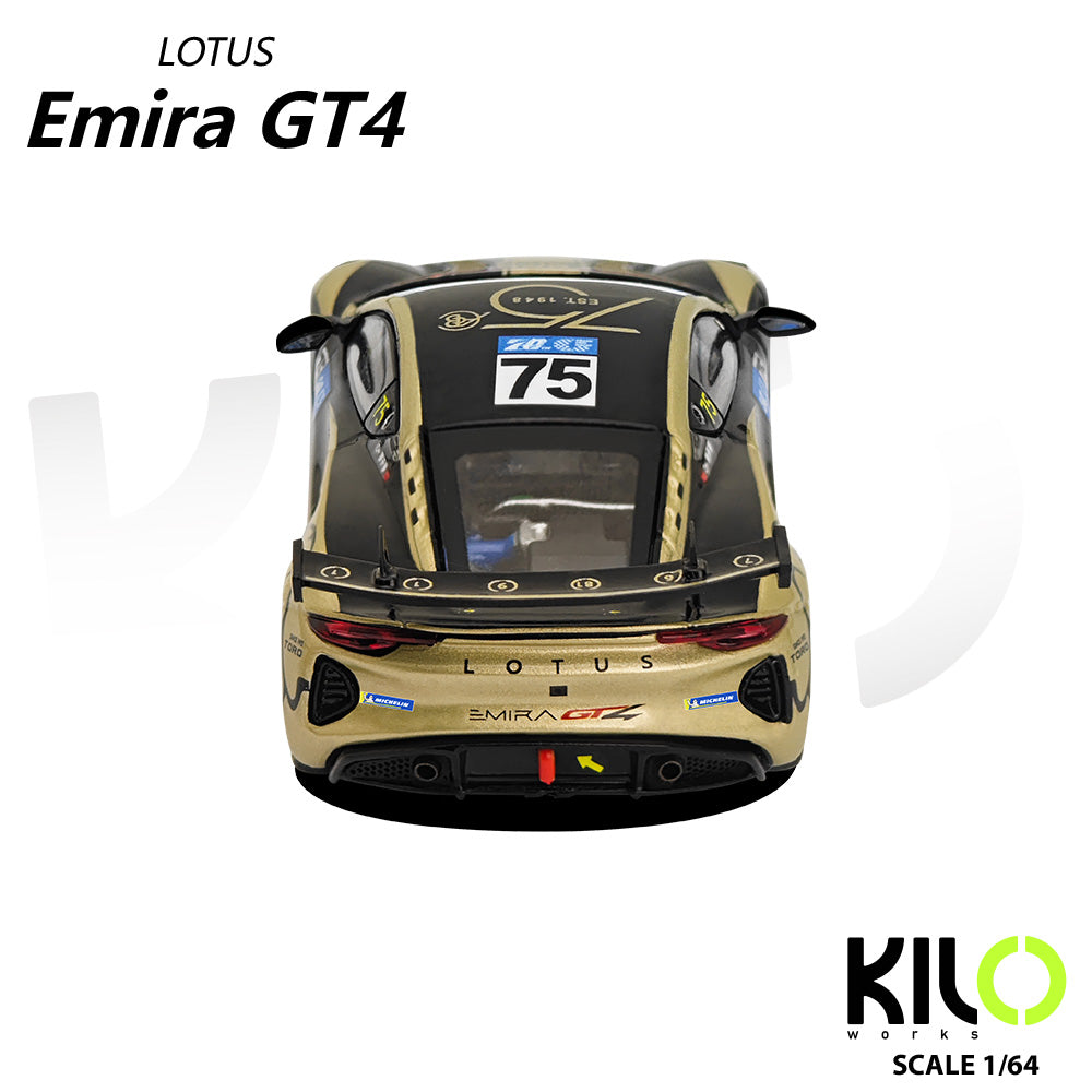 KILO works 1:64 LOTUS EMIRA GT4 LOTUS TEAM TORO (2 Versions) KLWO027-1/KLWO027-2