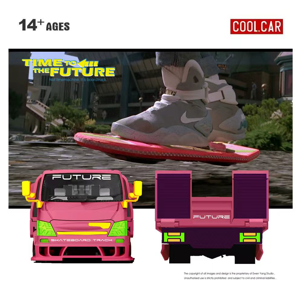 [Preorder] Cool Car 1:64 Hino H300 Flatbed Trailer - Time To The Future Livery CC647227