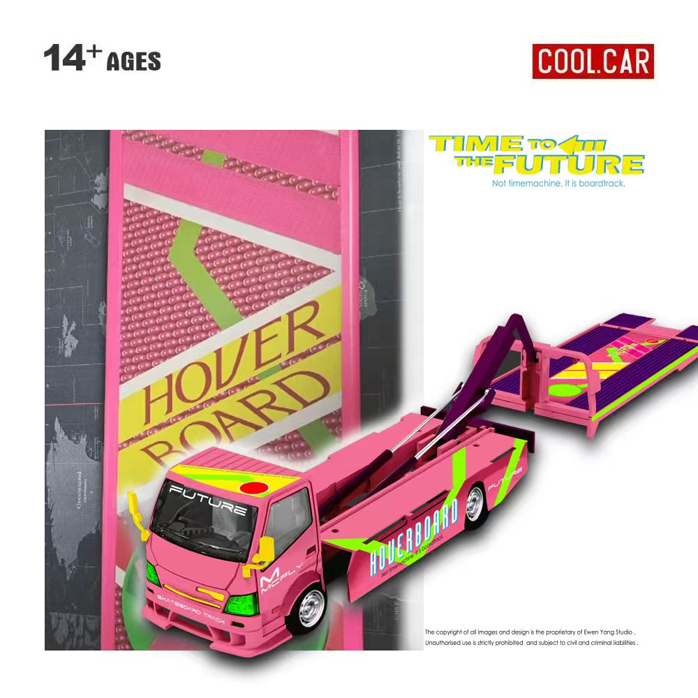[Preorder] Cool Car 1:64 Hino H300 Flatbed Trailer - Time To The Future Livery CC647227