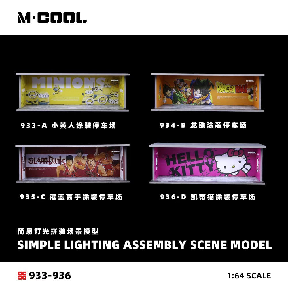 M-COOL 1:64 SIMPLE LIGHTING ASSEMBLY SCENE MODEL (4 Versions) MC914933/MC914934/MC914935/MC914936