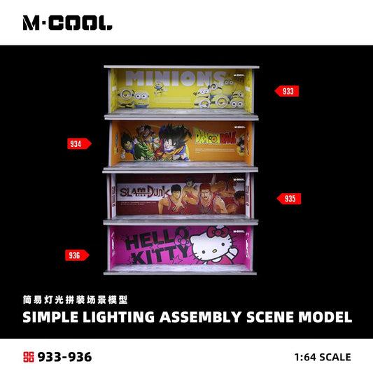 M-COOL 1:64 SIMPLE LIGHTING ASSEMBLY SCENE MODEL (4 Versions) MC914933/MC914934/MC914935/MC914936