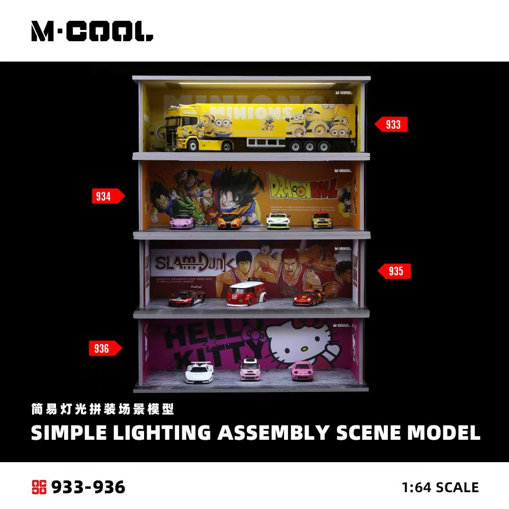 M-COOL 1:64 SIMPLE LIGHTING ASSEMBLY SCENE MODEL (4 Versions) MC914933/MC914934/MC914935/MC914936