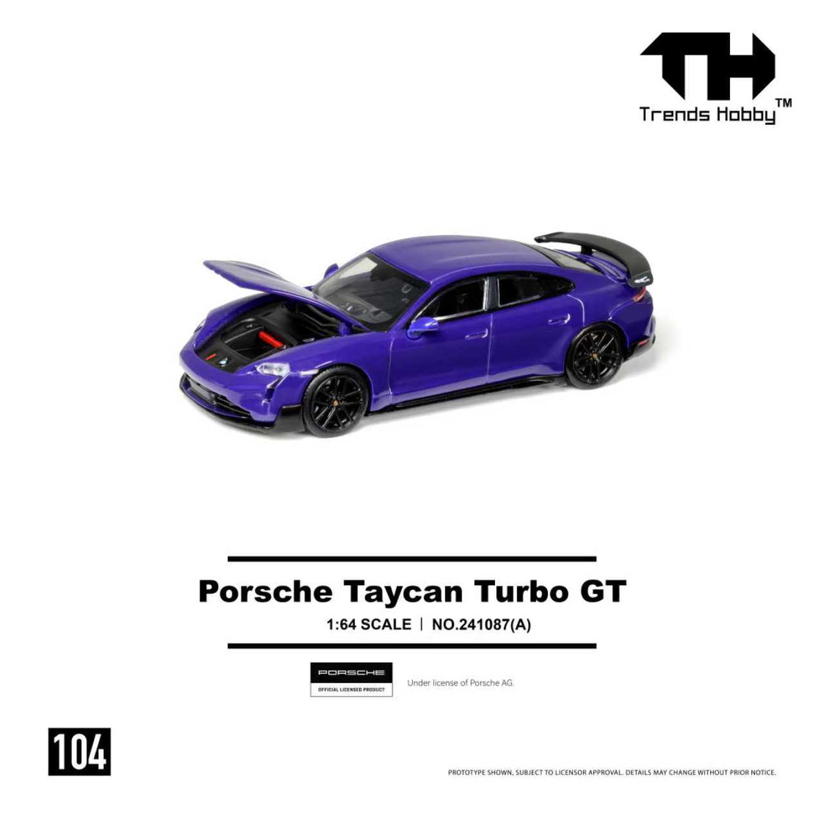 Trends Hobby 1:64 Porsche Taycan Turbo GT (2 Colours) 241087A/241087(C)