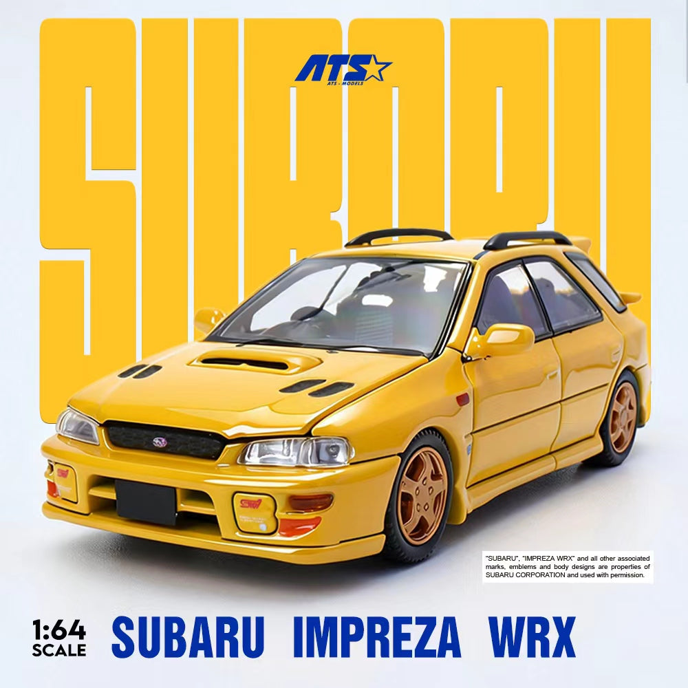 ATS Model 1:64 Subaru IMPREZA WRX Yellow ATS881506