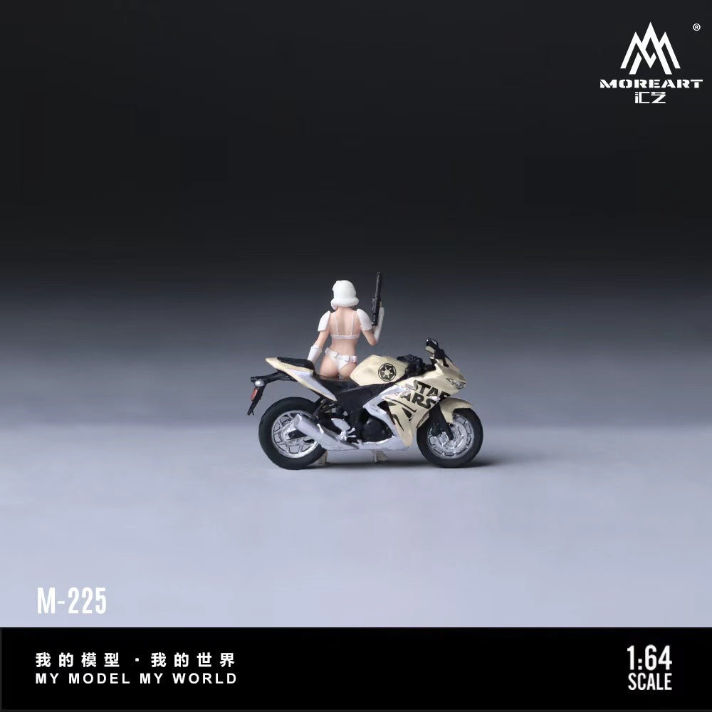 MoreArt 1:64 YAMAHA YZF-R3STAR WARS MOTORCYCLE FIGURE SET MO222225