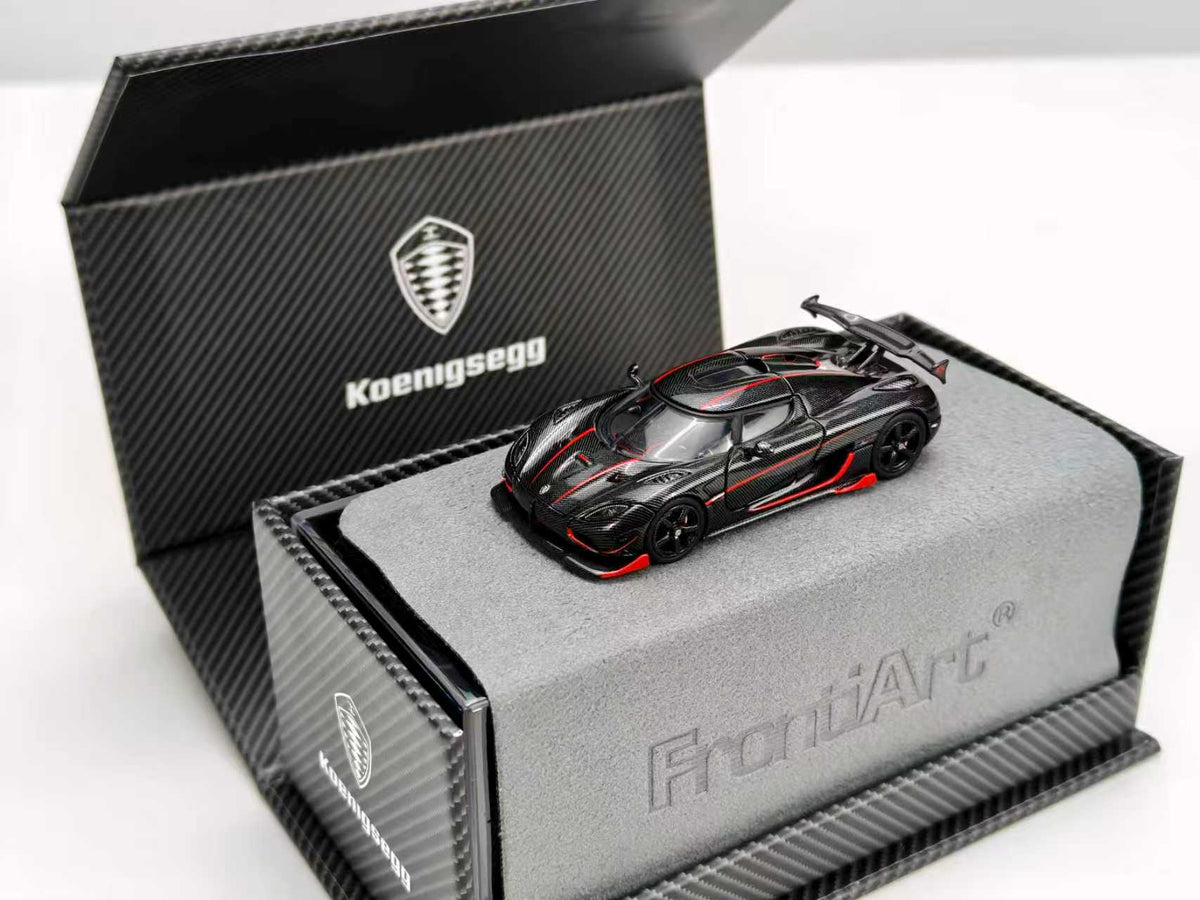 [Preorder] Frontiart 1:64 Koenigsegg Agera RS Carbon with Red Stripes