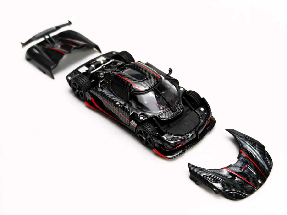 [Preorder] Frontiart 1:64 Koenigsegg Agera RS Carbon with Red Stripes