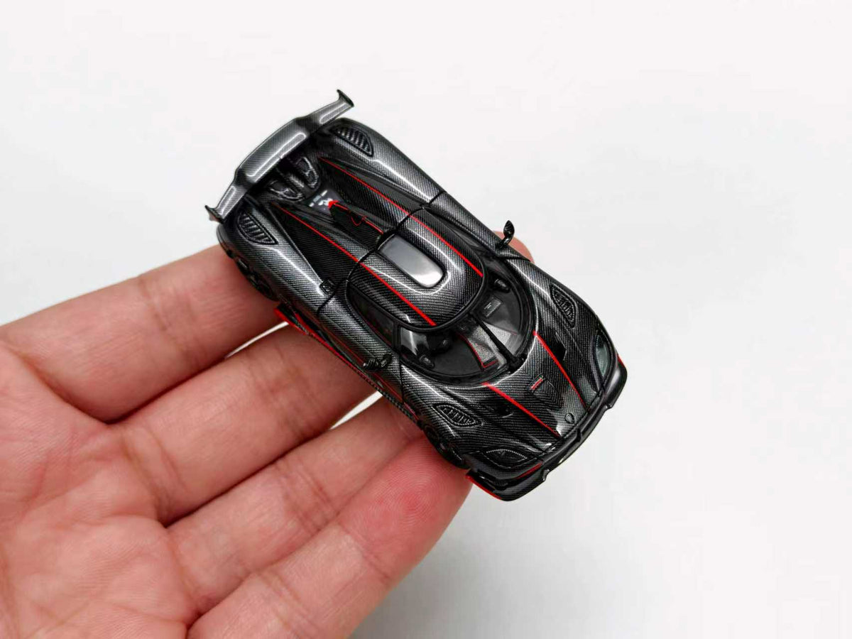 [Preorder] Frontiart 1:64 Koenigsegg Agera RS Carbon with Red Stripes